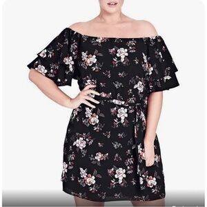 City Chic Off the Shoulder Dress - New with Tags